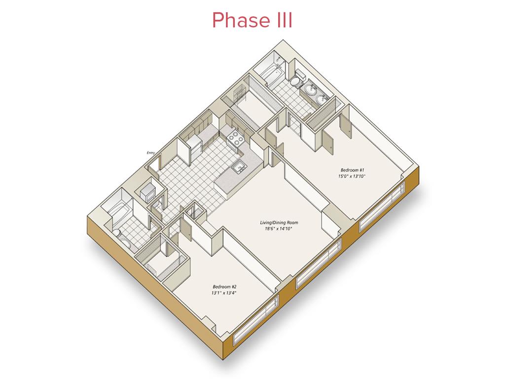 2 beds |  2 baths |  "apartment"